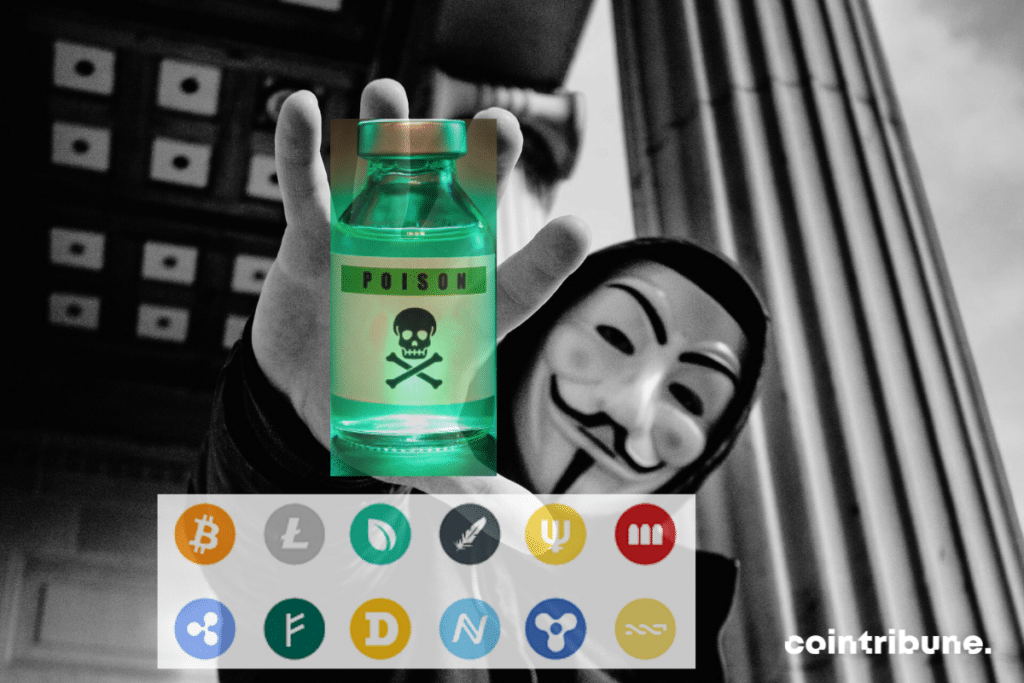 Hacker doté de poison pour les cryptomonnaies