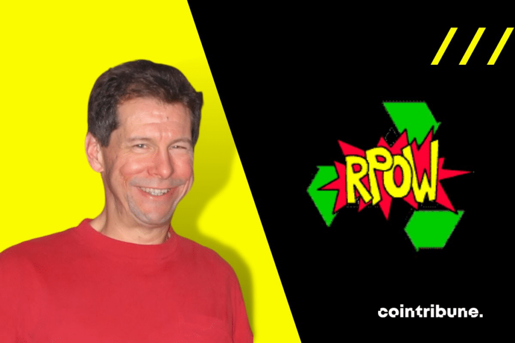 foto de hal finney y logo del reusable proof of work