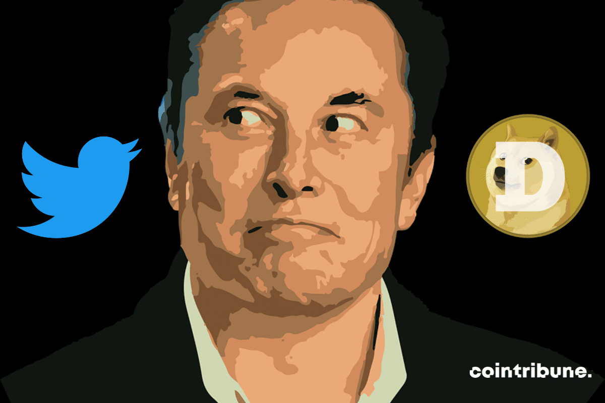 Elon Musk remplace le logo de Twitter par celui de Dogecoin