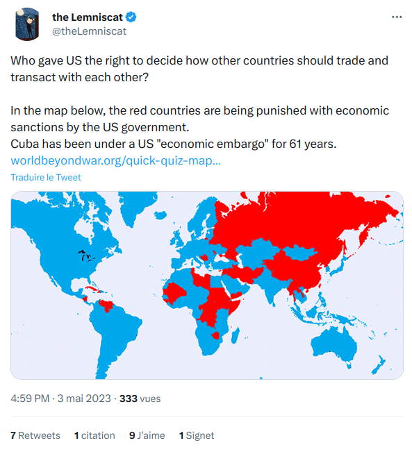 List of countries under embargo