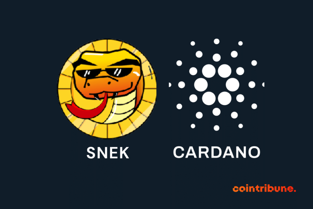 SNEK and Cardano logos
