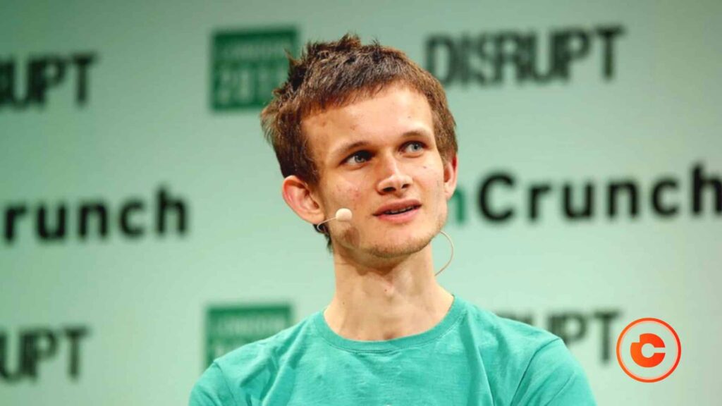 Vitalik Buterin speaking at a conference