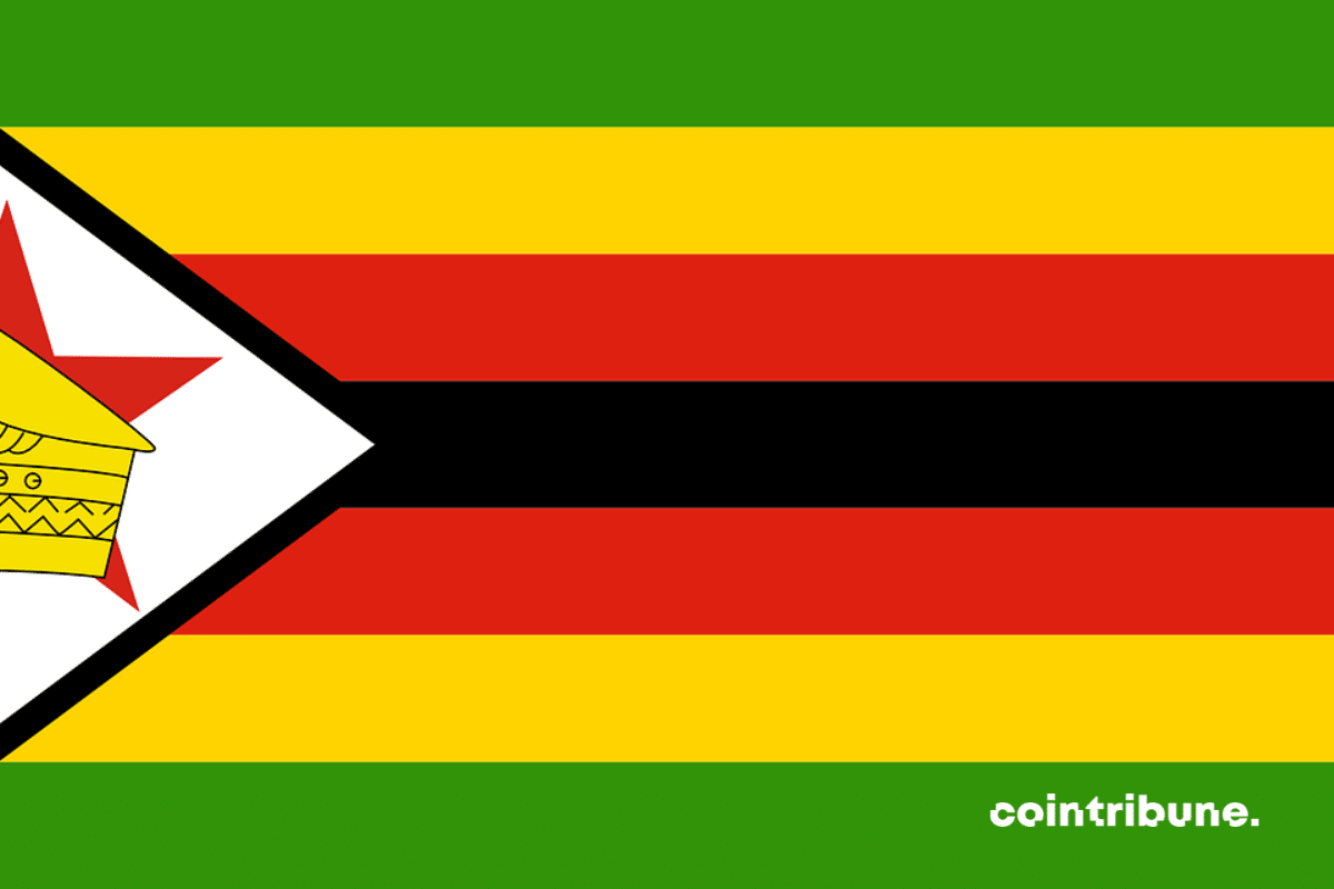 Le drapeau du zimbabwé