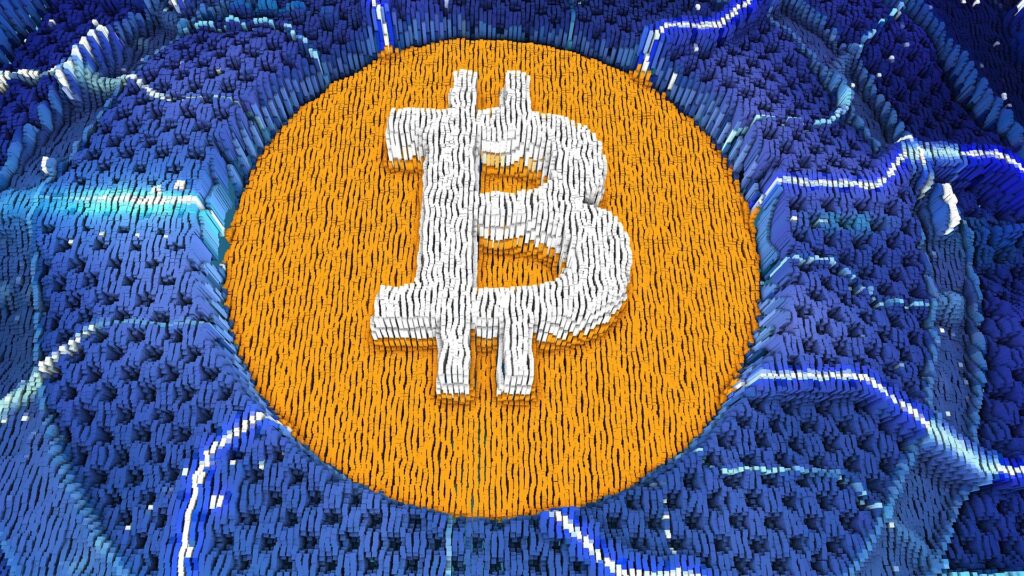 Un dessin du symbole du bitcoin