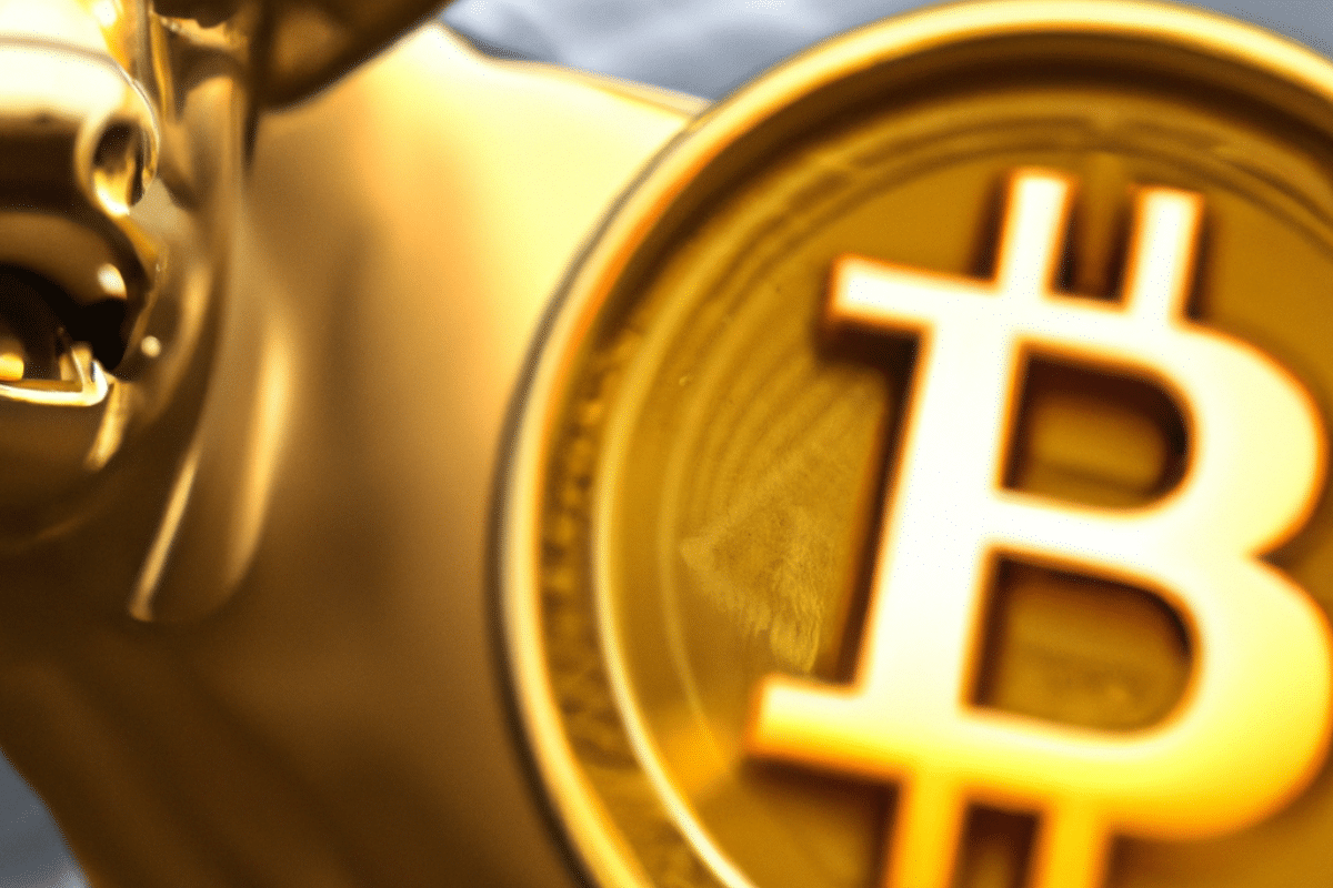 Un taureau, symbole du marche haussier du Bitcoin et les autres cryptos