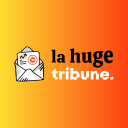 Enveloppe ouverte avec lettre sortant contenant le logo cointribune sur fond dégradé de jaune à orange