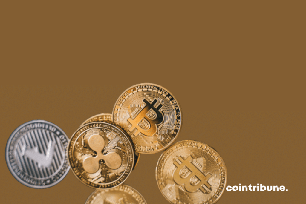 Coins of various cryptos