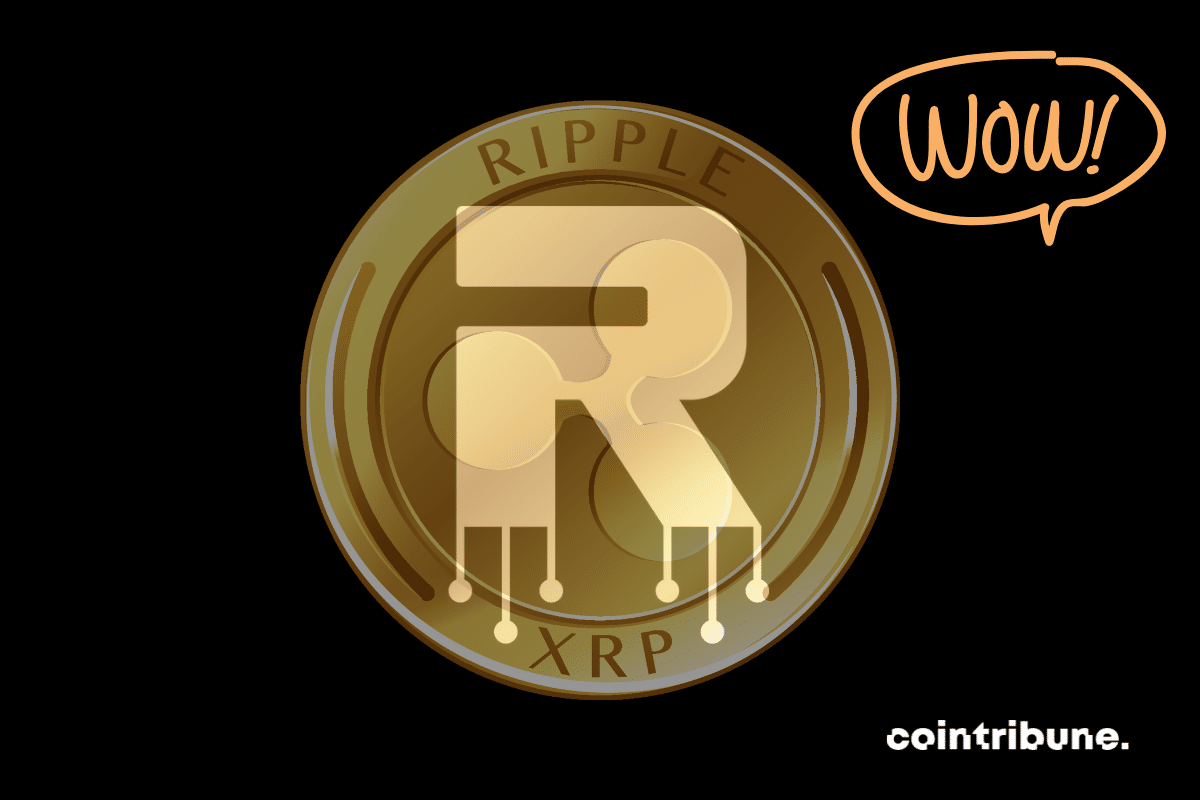 Logos de XRP et Root Network, avec mention "Wow"