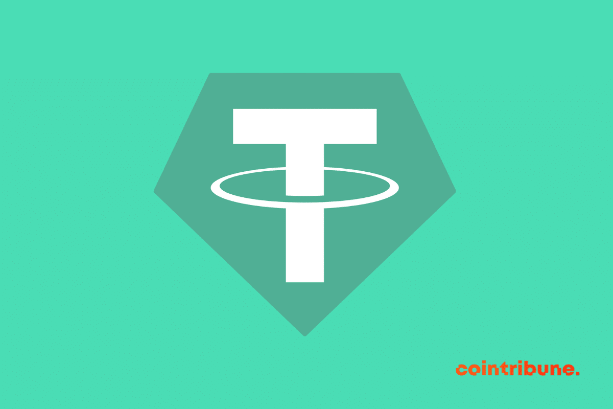 Le logo de l'USDT de Tether