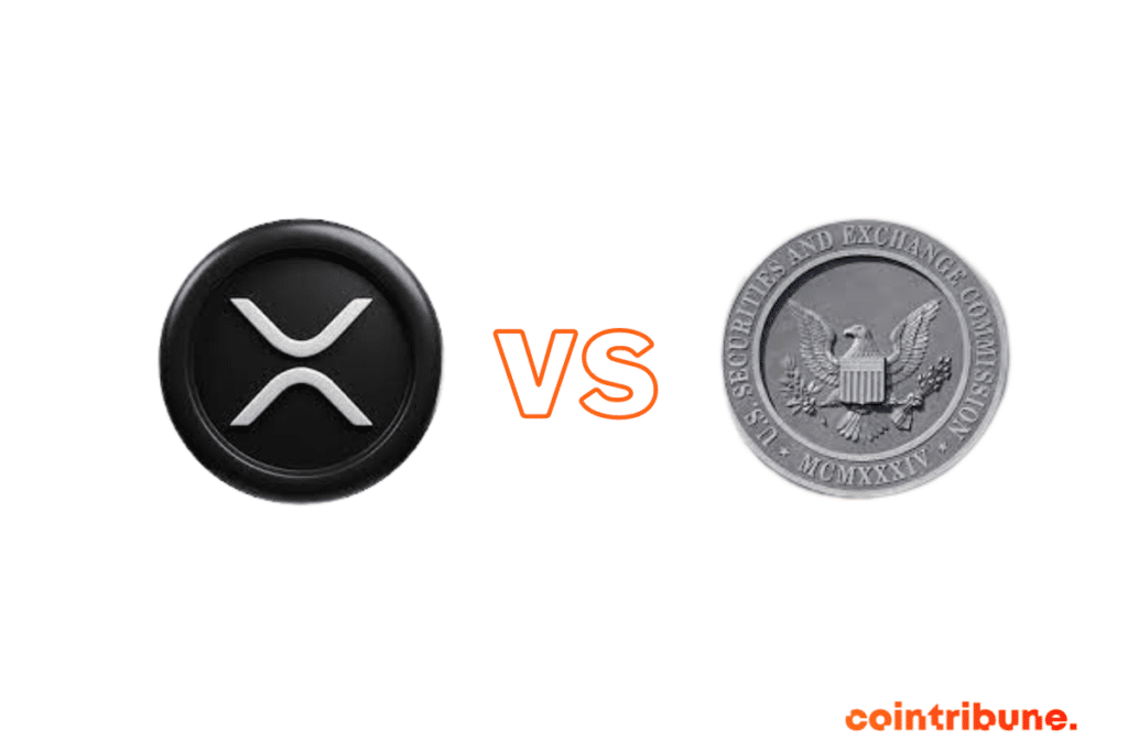 XRP and SEC logos, Ripple vs. SEC