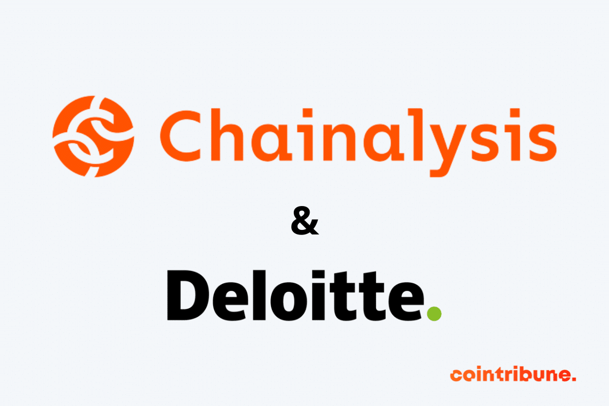 Les logos de chainalysis et de Deloitte