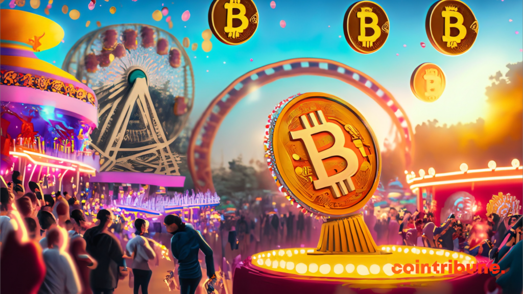 bitcoin dans un parc d'attraction