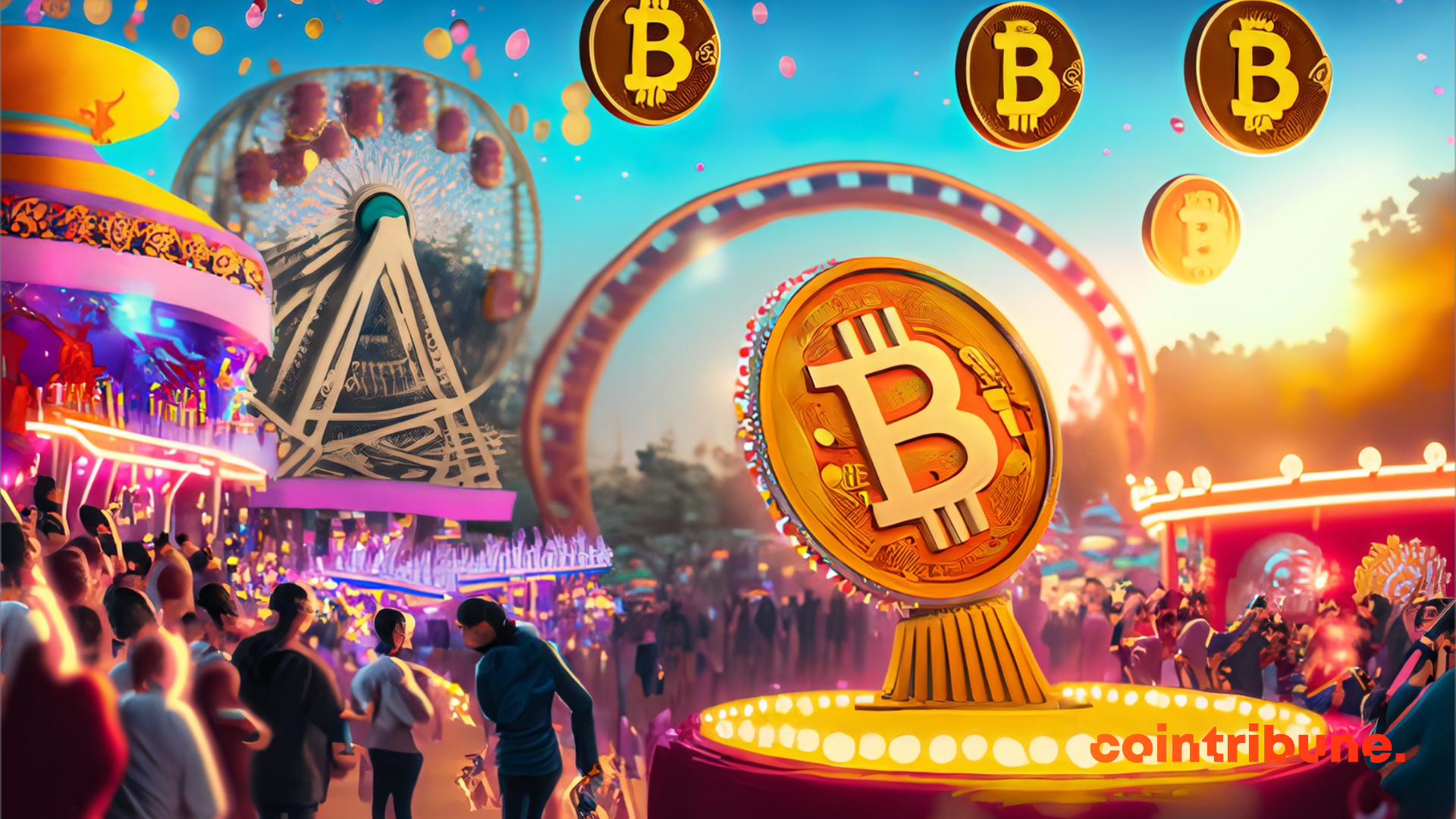 bitcoin in an amusement park