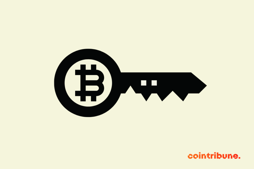 Une clé, comme symbole de la clé privée Bitcoin