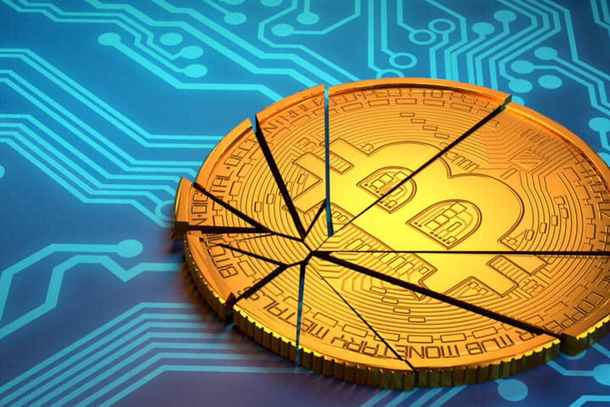 Un bitcoin brisé