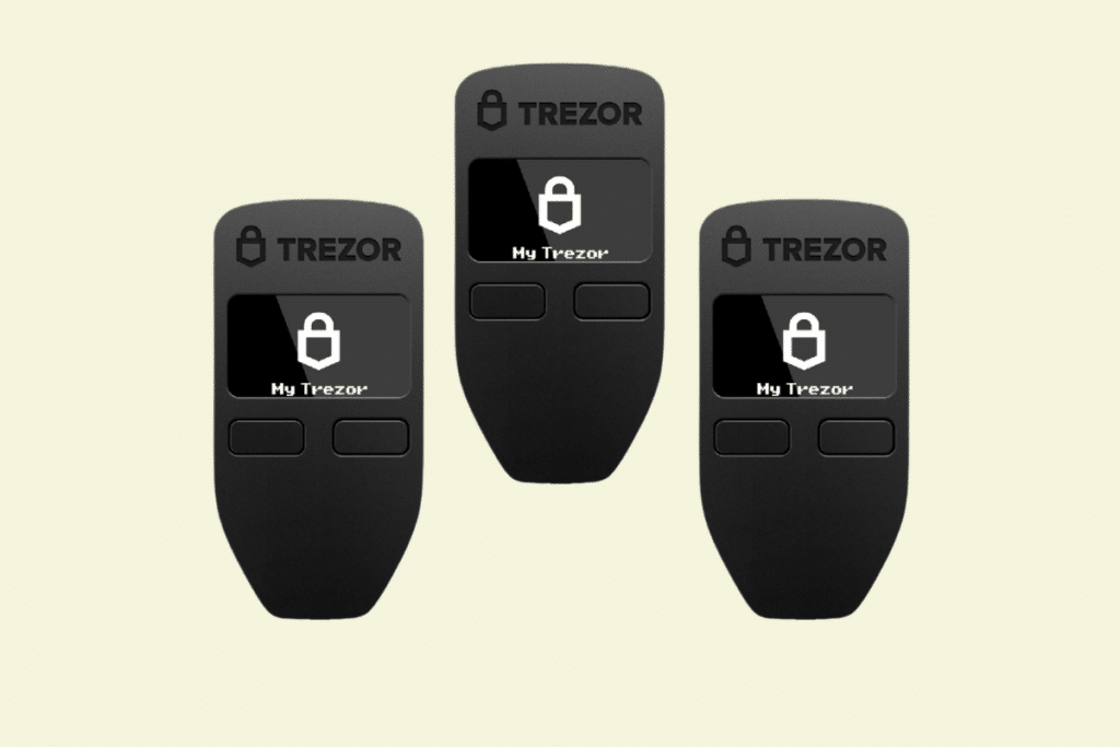 3 wallets Trezor One de couleur noire 