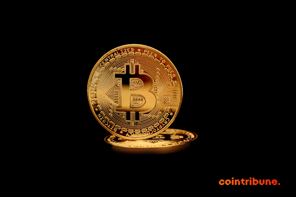 Une pièce de bitcoin, la crypto phare
