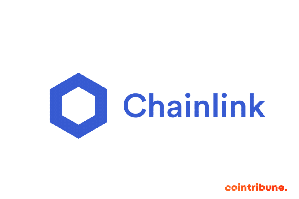 Logo de Chainlink, le projet crypto qui détient LINK