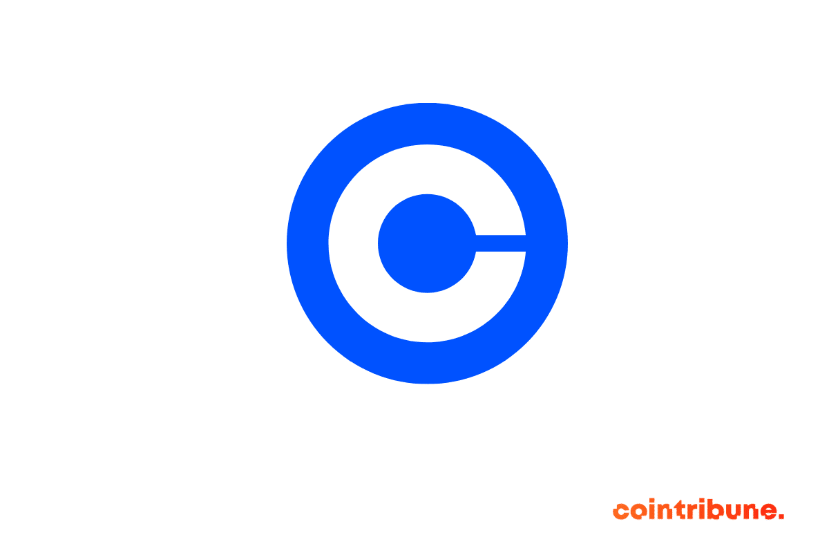 Le logo de l'exchange crypto Coinbase