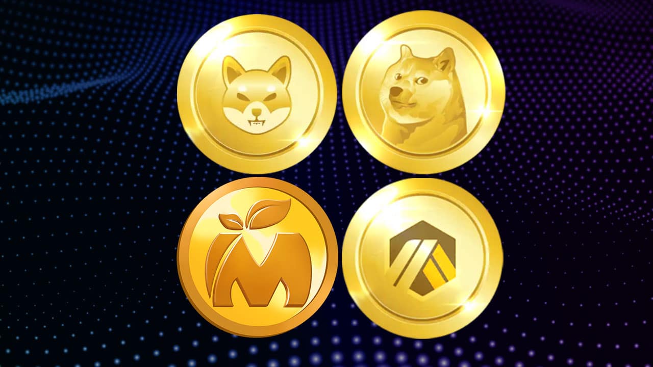 4 cryptomonnaies : Shiba Inu, Dogecoin, Arbitrum, et Mania