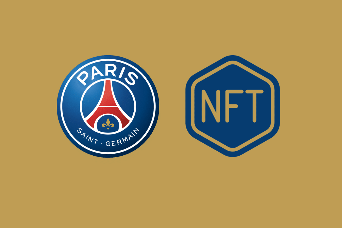 Le logo du PSG et à côté, l'inscription NFT, des actifs bien différents des cryptos