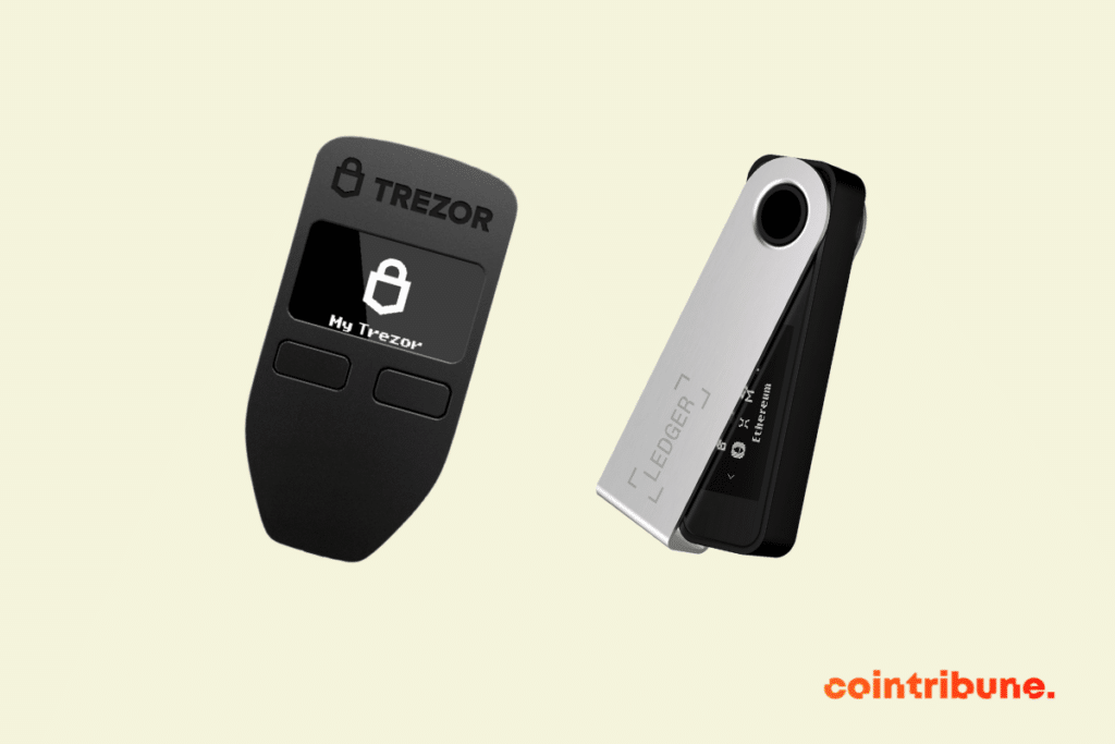 Un wallet trezor et un wallet Ledger