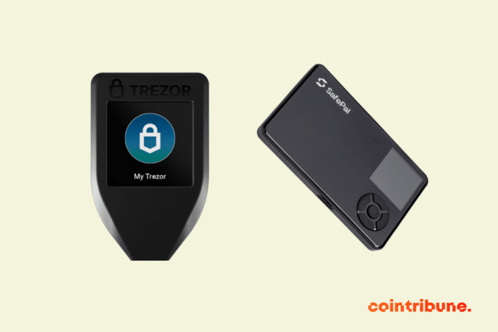 Un wallet trezor et un wallet Safepal