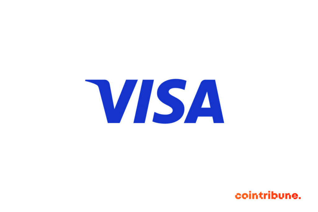 Logo de Visa, la firme qui mise sur la crypto et sur les blockchains