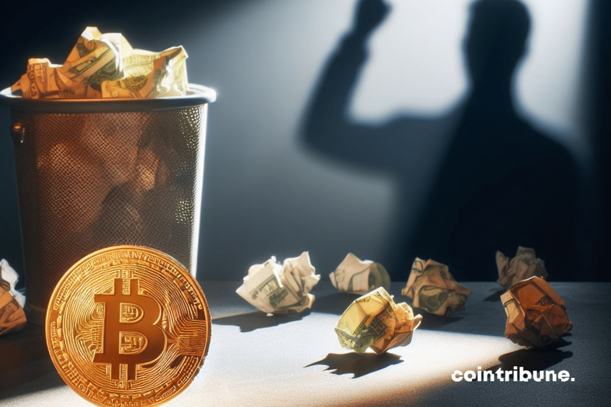 Bitcoin : Fiat dans la poubelle