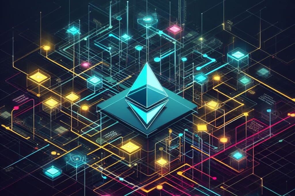 Représentation de la blockchain Ethereum