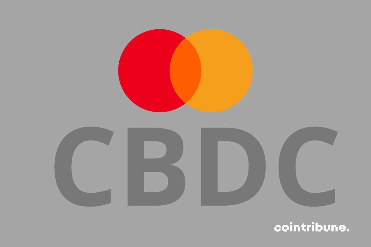 Inscription CBDC et logo de Mastercard