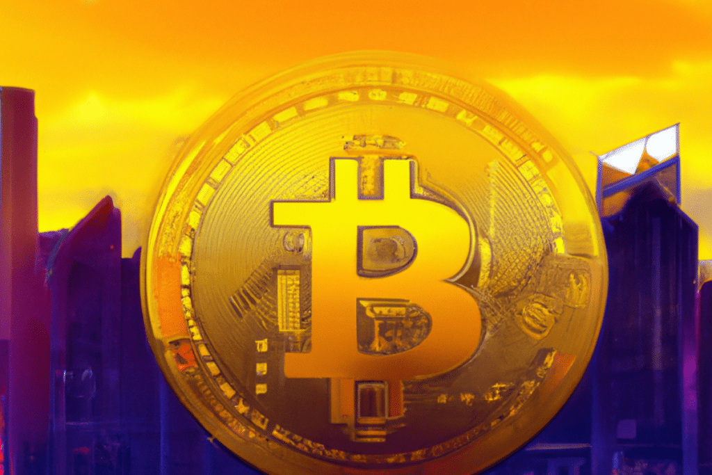 Bitcoin illumine le ciel