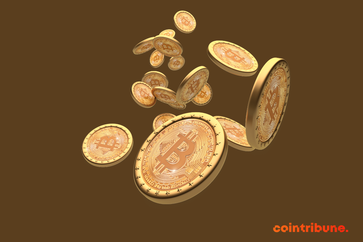 Des pièces de bitcoin