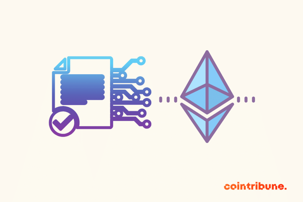 Un smart contract enregistré sur la blockchain Ethereum