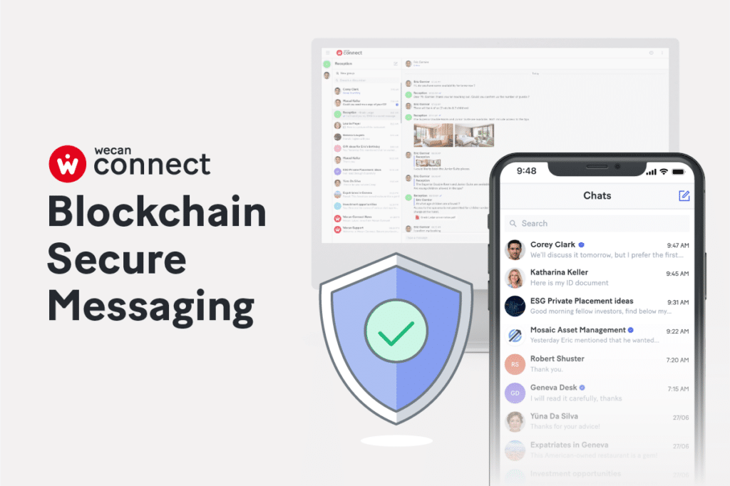 wecan connect blockchain secure messaging