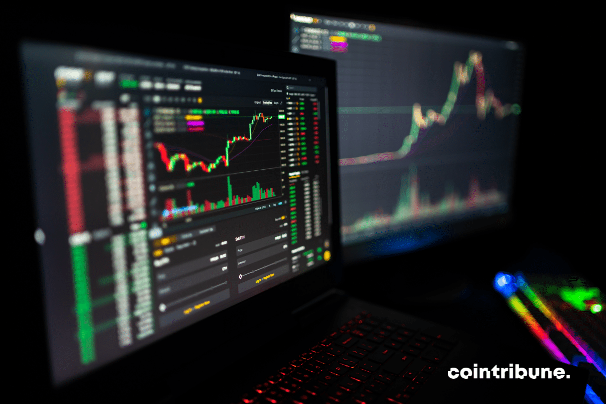 Des graphiques de trading sur un ordinateur