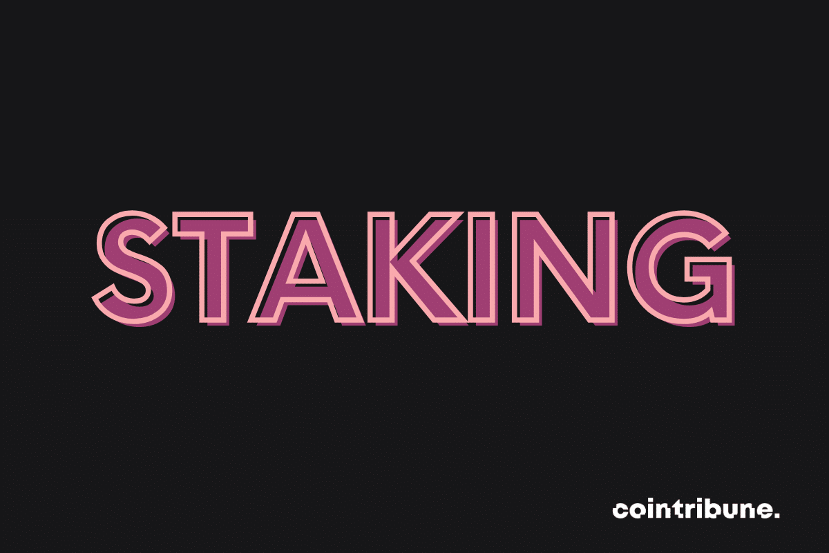 Image avec l'inscription "Staking"