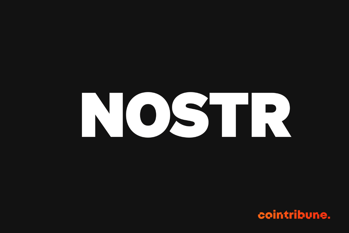 Image portant la mention "Nostr"