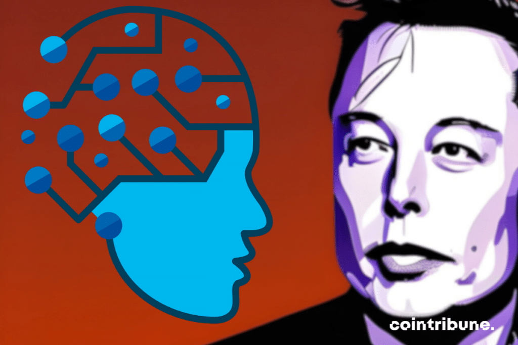 Photo d'Elon Musk, vecteur d'Intelligence artifiicelle