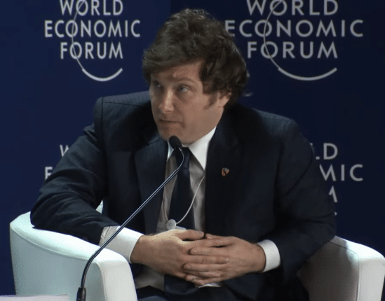 Javier Milei au World Economic Forum en 2014.