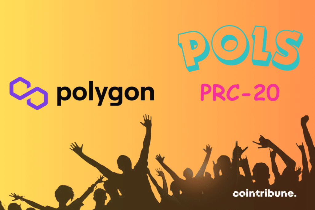 Photo de foule, logo de Polygon et mention "POLS PRC-20"