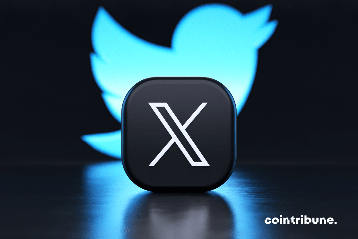 Logo de X, le réseau social racheté et rebaptisé par Elon Musk