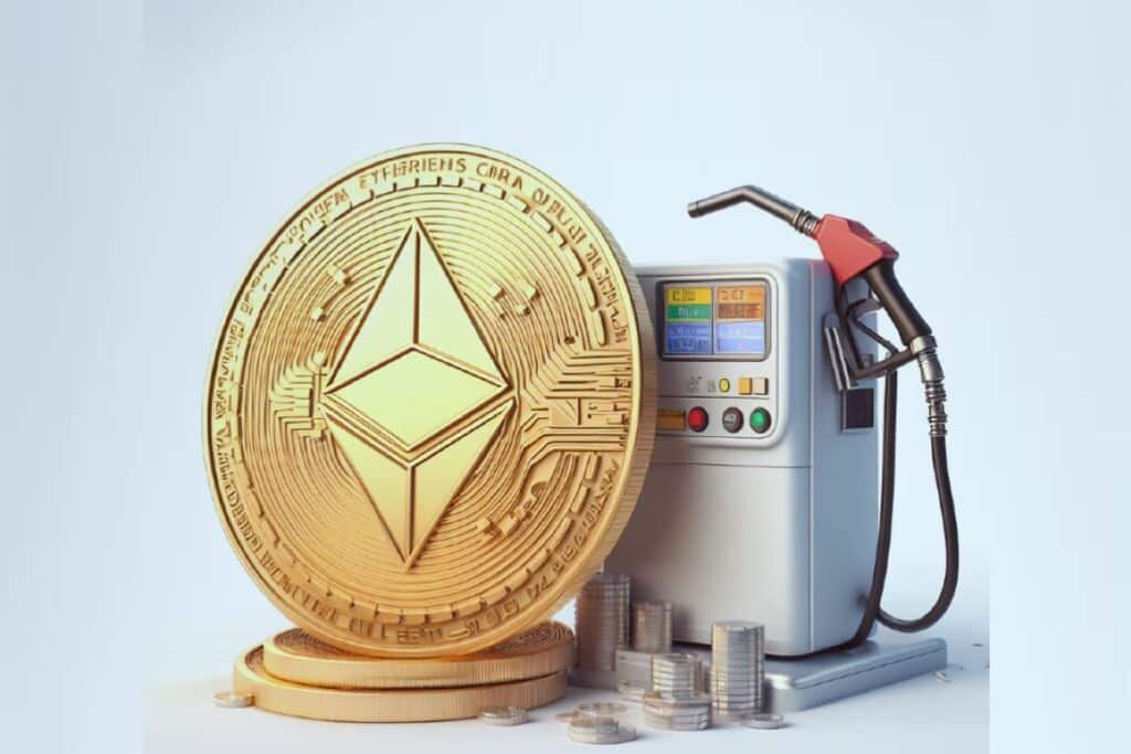 Ethereum - boom du prix du gaz sur le réseau (illustration en 3D)