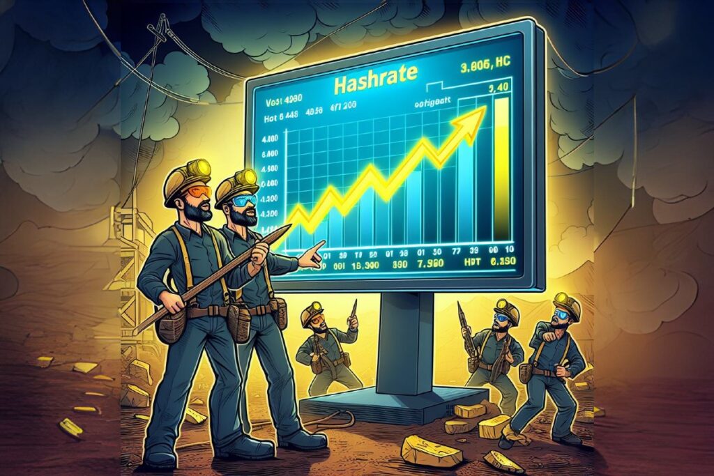 Bitcoin - des mineurs montre la hausse du hashrate