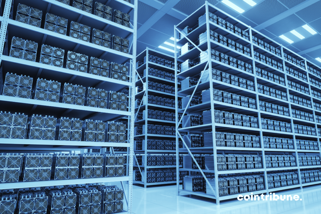 Une ferme de mining de cryptomonnaies