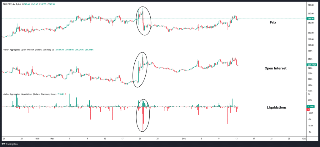 Open Interest & Liquidation BNBUSDT