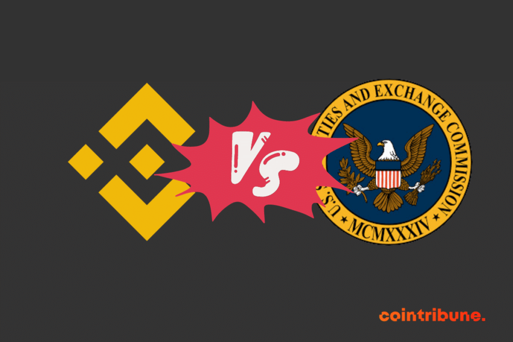 Les logos de Binance et de la SEC