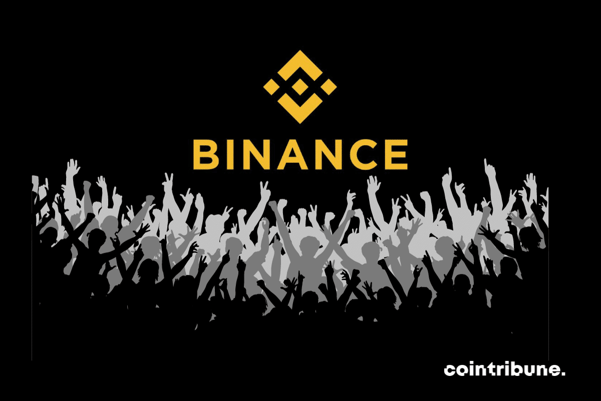Logo de Binance, l'exchange crypto qui a franchit la barre des 170 millions d'utilisateurs
