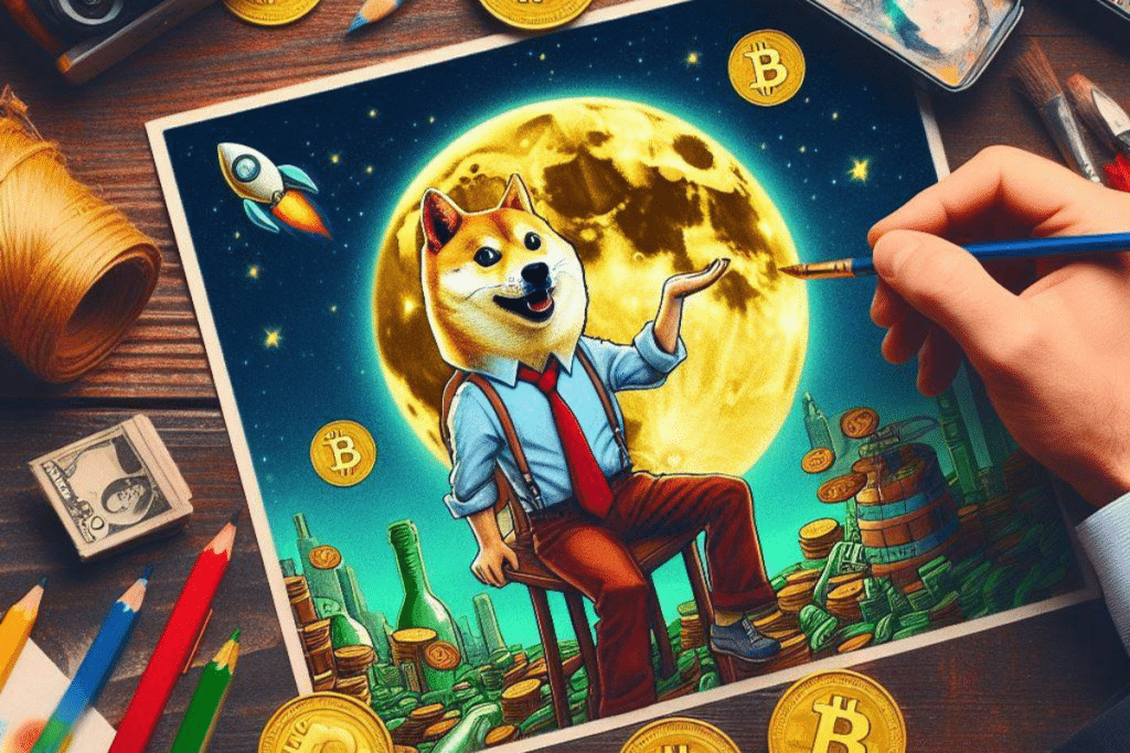 Crypto Dogecoin et la lune