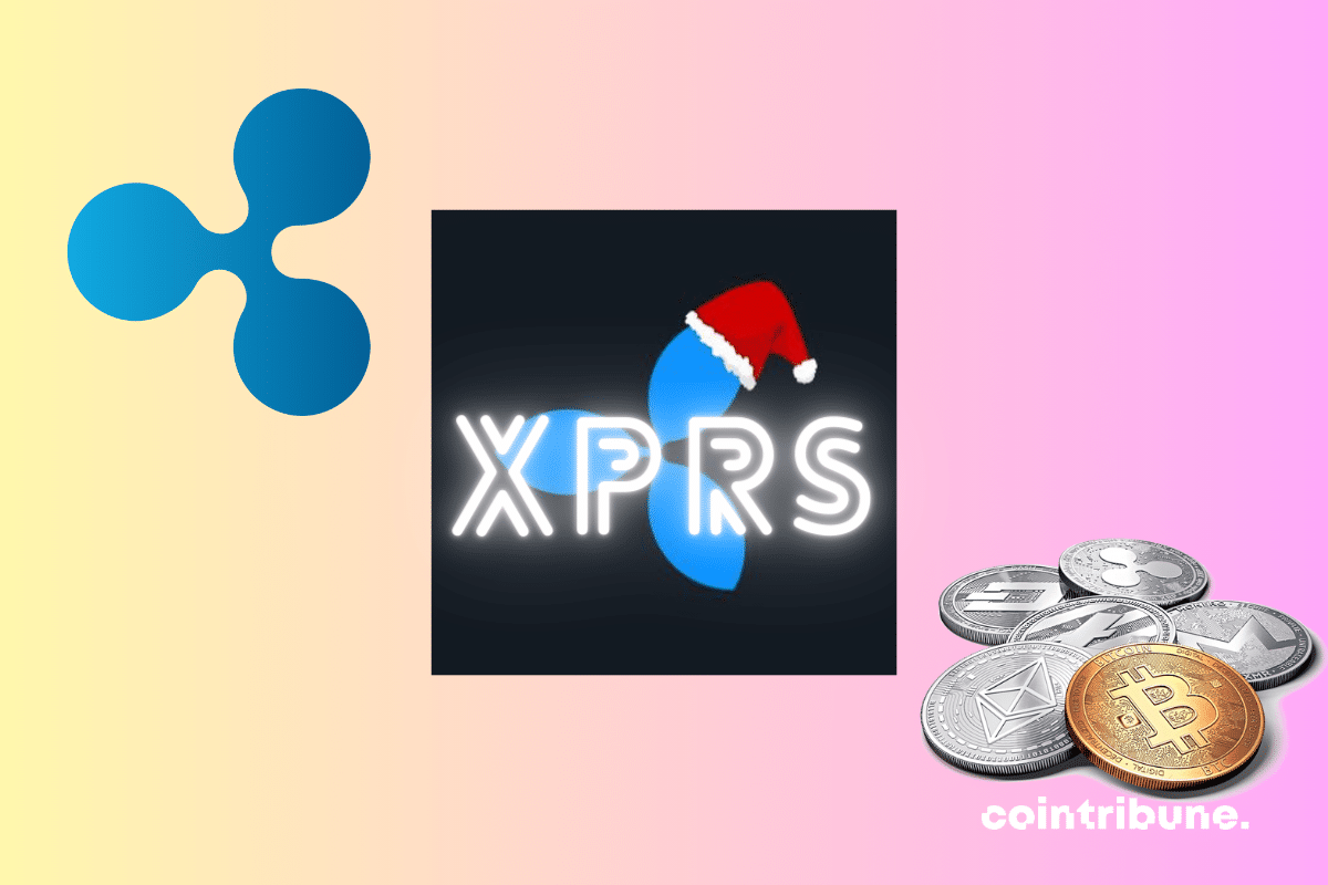 Logo de Ripple, du XRPS, pièces de cryptomonnaies
